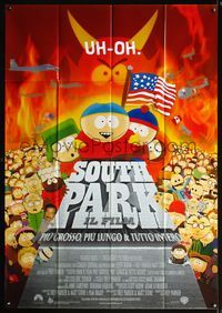 5c588 SOUTH PARK: BIGGER, LONGER & UNCUT Italian 1p '99 Trey Parker & Matt Stone animated musical!