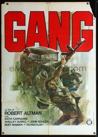5c611 THIEVES LIKE US Italian 1p '74 Robert Altman, completely different gangster art, Gang!