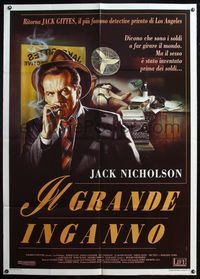5c625 TWO JAKES Italian 1p '90 cool different art of smoking Jack Nicholson by Renato Casaro!