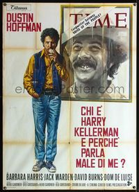 5c642 WHO IS HARRY KELLERMAN Italian 1p '71 full-length art of Dustin Hoffman + on Time magazine!