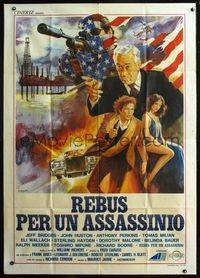 5c647 WINTER KILLS Italian 1p '79 Jeff Bridges, John Huston, cool different art by E. Sciotti!