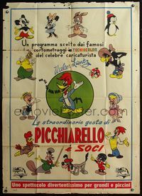 5c649 WOODY WOODPECKER FESTIVAL Italian 1p '70s great images of all of Walter Lantz's characters!