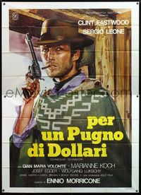 5c253 FISTFUL OF DOLLARS Italian 2p R76Sergio Leone's Per un Pugno di Dollari,art of Clint Eastwood