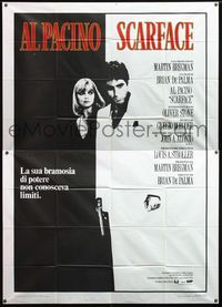 5c280 SCARFACE Italian 2p '84 best image of Pacino as Tony Montana & Pfeiffer, De Palma & Stone