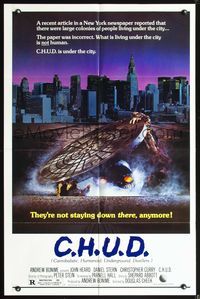 5d087 CHUD 1sh '84 Cannibalistic Humanoid Underground Dwellers emerging from manhole!