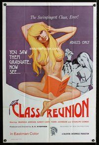 5e139 CLASS REUNION 1sh '72 Ed Wood, sexy schoolgirl is in the swingingest class ever!