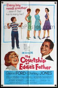 5e163 COURTSHIP OF EDDIE'S FATHER 1sh '63 Ron Howard helps Glenn Ford choose his new mother!