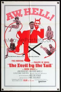 5e187 DEVIL BY THE TAIL int'l 1sh '69 Le Diable par la Queue, Yves Montand, Maria Schell