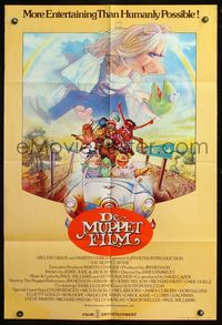5e468 MUPPET MOVIE English 1sh '79 Jim Henson, Drew Struzan art of Kermit the Frog & Miss Piggy!