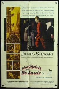 5e733 SPIRIT OF ST. LOUIS 1sh '57 James Stewart as aviator Charles Lindbergh, Billy Wilder