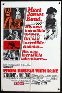 5e274 FROM RUSSIA WITH LOVE 1sh R80 Sean Connery is Ian Fleming's James Bond 007!