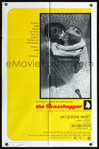 5e305 GRASSHOPPER 1sh '70 romantic image of Jacqueline Bisset making love in the shower!