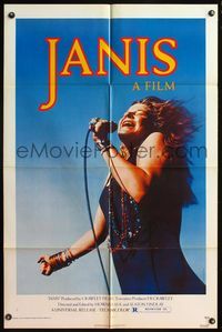 5e369 JANIS 1sh '75 great image of Joplin singing into microphone by Jim Marshall, rock & roll!