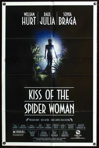 5e386 KISS OF THE SPIDER WOMAN 1sh '85 Sonia Braga, William Hurt, Raul Julia, cool image!