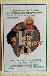 5e401 LATE SHOW 1sh '77 great Richard Amsel artwork of Art Carney & Lily Tomlin!