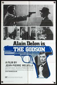 5e404 LE SAMOURAI 1sh '72 Jean-Pierre Melville film noir classic, guns & Alain Delon!