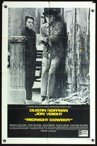 5e457 MIDNIGHT COWBOY 1sh '69 Dustin Hoffman, Jon Voight, John Schlesinger classic!