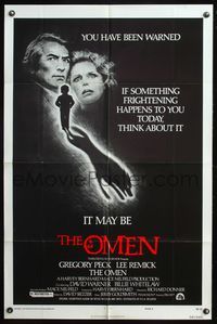 5e524 OMEN style F 1sh '76 Gregory Peck, Lee Remick, Satanic horror, you have been warned!