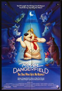 5e609 ROVER DANGERFIELD 1sh '91 Rodney Dangerfield as cartoon dog who gets no respect!