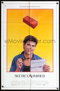 5e631 SECRET ADMIRER 1sh '85 C. Thomas Howell about to get hit with brick!