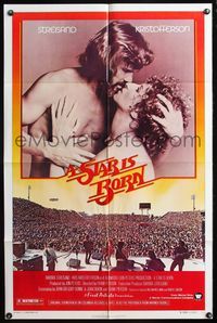 5e738 STAR IS BORN 1sh '77 Kris Kristofferson, Barbra Streisand, rock 'n' roll concert image!