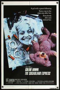 5e756 SUGARLAND EXPRESS 1sh '74 Steven Spielberg, every cop in the state is after Goldie Hawn!