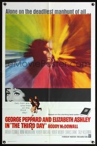 5e823 THIRD DAY 1sh '65 George Peppard, Elizabeth Ashley, the deadliest manhunt of all!