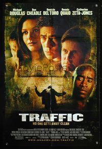 5e894 TRAFFIC DS 1sh '00 Steven Soderbergh, Benicio Del Toro, drug smuggling!