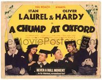 5f115 CHUMP AT OXFORD TC '40 great images of Laurel & Hardy in dunce caps & caps and gown!