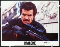 5f036 MALONE signed LC#4 '87 by Burt Reynolds, who is super close up with a sniper rifle!