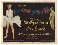 5f256 SEVEN YEAR ITCH TC '55 Billy Wilder, great sexy art of Marilyn Monroe with skirt blowing up!