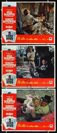 5g327 5 CARD STUD 3 LCs '68 Dean Martin & Robert Mitchum w/Roddy McDowall & Inger Stevens!