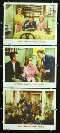 5g343 ANDY HARDY COMES HOME 3 LCs '58 Mickey Rooney, Patricia Cawley!