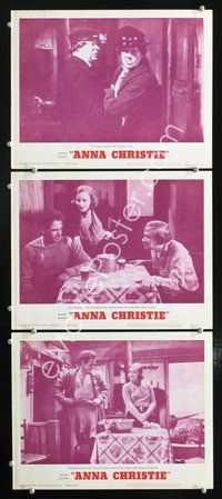 5g347 ANNA CHRISTIE 3 LCs R62 Greta Garbo, Charles Bickford, from Eugene O'Neill!