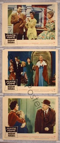 5g353 AUNTIE MAME 3 LCs '58 classic Rosalind Russell family comedy from play and novel!
