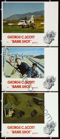 5g366 BANK SHOT 3 LCs '74 wacky George C. Scott taking the whole bank!