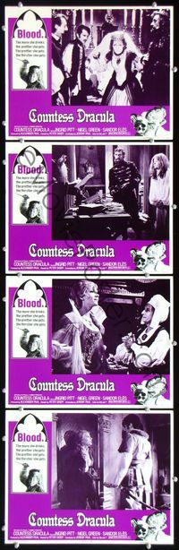 5g059 COUNTESS DRACULA 4 LCs '71 Hammer horror, Ingrid Pitt, Nigel Green!