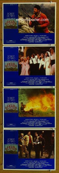 5g065 DEER HUNTER 4 LCs '78 Robert De Niro w/flamethrower, Michael Cimino directed!