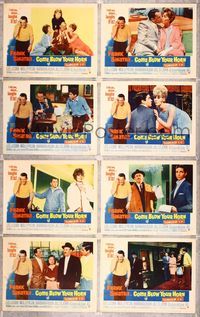 5h107 COME BLOW YOUR HORN 8 LCs '63 laughing Frank Sinatra, from Neil Simon's play!