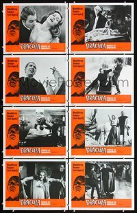 5h146 DRACULA PRINCE OF DARKNESS 8 LCs '66 great images of vampire Christopher Lee, Barbara Shelley!