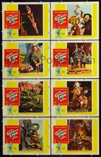 5h235 GREATEST SHOW ON EARTH 8 LCs R60 DeMille circus classic, Charlton Heston, James Stewart
