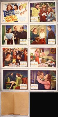 5h355 LETTER TO THREE WIVES 8 LCs '49 Jeanne Crain, Linda Darnell, Ann Sothern, young Kirk Douglas!