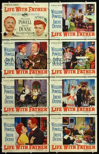 5h356 LIFE WITH FATHER 8 LCs '47 William Powell & Irene Dunne, young Elizabeth Taylor!