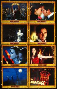 5h396 MOULIN ROUGE 8 LCs '01 sexy Nicole Kidman, Ewan McGregor, This story is about love!