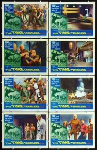 5h558 TIME TRAVELERS 8 LCs '64 Preston Foster, Philip Carey, Merry Anders, cool sci-fi!