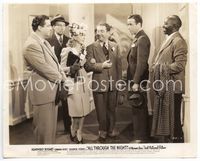 5j023 ALL THROUGH THE NIGHT 8x10 still '42 Humphrey Bogart congratulating Frank McHugh & Anderson!