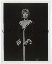 5j052 BARBRA STREISAND 8x10 still '70s standing full-length in sailor suit-like dress!