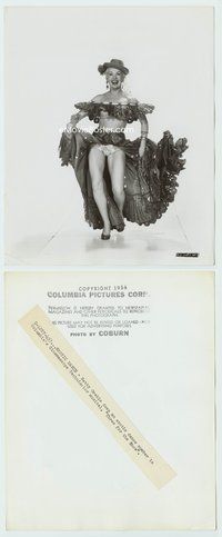 5j065 BETTY GRABLE 8x10 still '54 wearing wildest exotic Carmen Miranda-like dress by Coburn!