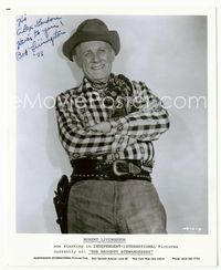 5j014 ROBERT LIVINGSTON signed 8x10 '73 B-western cowboy star at the end of his career!