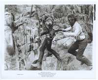 5j084 BUTCH CASSIDY & THE SUNDANCE KID 8.25x10 still '69 Paul Newman & Redford jump from cliff!
